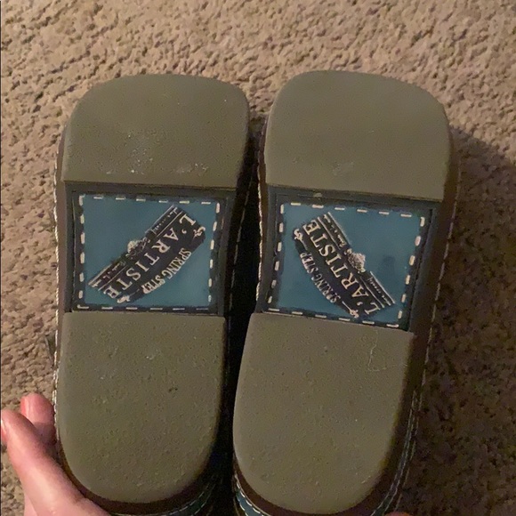 L’artiste clogs beautiful teal color - Picture 5 of 5